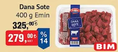 EMİN DANA SOTE 400 G fiyat ve kampanya bilgisi